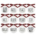 thumbnail image 2 of 12 unidades, pendientes de bolas de árbol de Navidad con lazo, pendientes de diseño de festival romántico Likrtyny Para estrenar, 2 of 7