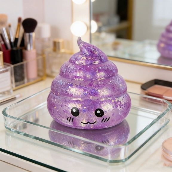 Glitter Dumpling Stress Relief Squishies Toy, Sensory Fidget Toy for Anxiety and Focus, Soft TPR Material for Hand Exercise, Fun Desk Decor and Novelty Gift for Colleagues and Friends