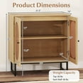 thumbnail image 3 of Costway Buffet Cabinet with 2 Doors Adjustable Shelf Metal Legs Accent Floor Cabinet Natural, 3 of 10