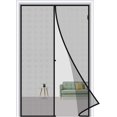 thumbnail image 1 of Cortina magnética para puerta negra de 90 x 210 cm, antimosquitos, repelente de insectos, cortina magnética para puerta con imanes, sin taladrar., 1 of 5