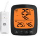 thumbnail image 1 of Termómetro de alarma de alta y baja temperatura para interiores y exteriores con pantalla HD-Negro Adepaton CPB-US-YYM85-2, 1 of 5