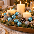 thumbnail image 3 of 24 Pack Christmas Ball Ornaments, Christmas Tree Decorations with Glossy and Glittered Finishes, Hanging Baubles 1.2in, 3 of 8