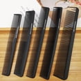 thumbnail image 2 of Peine de corte de pelo de punta plana negro, cepillo de dientes anchos para hombres, cortador de pelo profesional para peluquería, peines para peluquería, 2 of 5