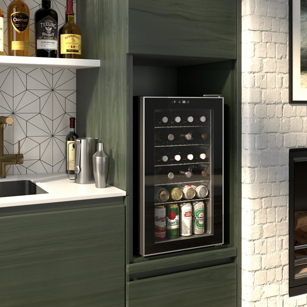 OKADA Beverage Refrigerator 85 Cans or 24 Bottles Wine Cooler with