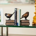 thumbnail image 4 of Danya B Antique Bronze Birds on Books Statue Bookends - Set of 2, 4 of 5
