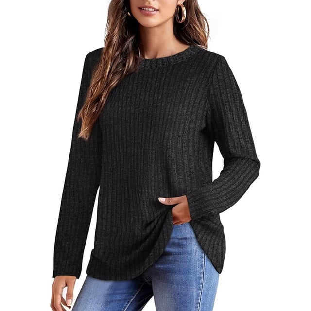 Sudadera con capucha de manga larga y cuello redondo informal para mujer, sudadera de gran tamaño para otoño e invierno (L)