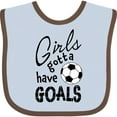 thumbnail image 3 of Inktastic Girls Gotta Have Goals Soccer Girls Baby Bib, 3 of 4