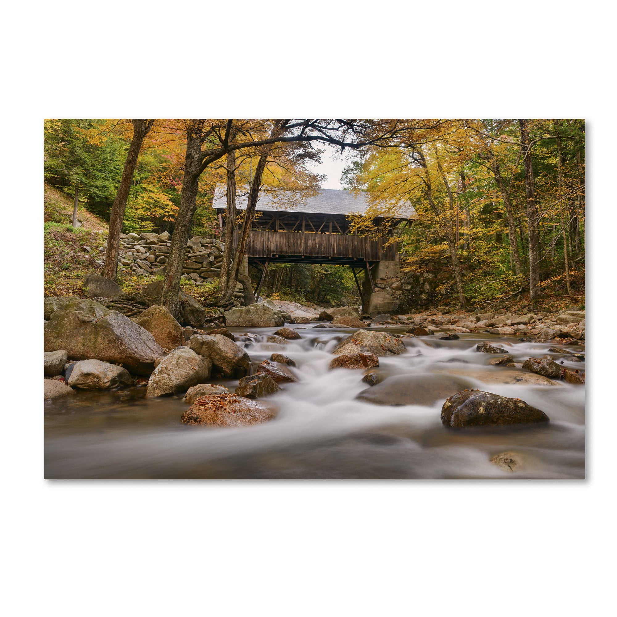 Trademark Fine Art 'The Flume Bridge' Canvas Art by Michael Blanchette Photography