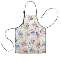 Pioneer Flower Floral Print Pattern Kids Aprons for Girls and Boys,Adjustable Neck Strap Toddler Aprons for Kids Cooking Baking