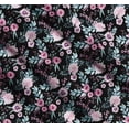 thumbnail image 3 of Soimoi Black Cotton Cambric Fabric Anemone & Pink Flower Floral Print Fabric by the Yard 56 Inch Wide, 3 of 7