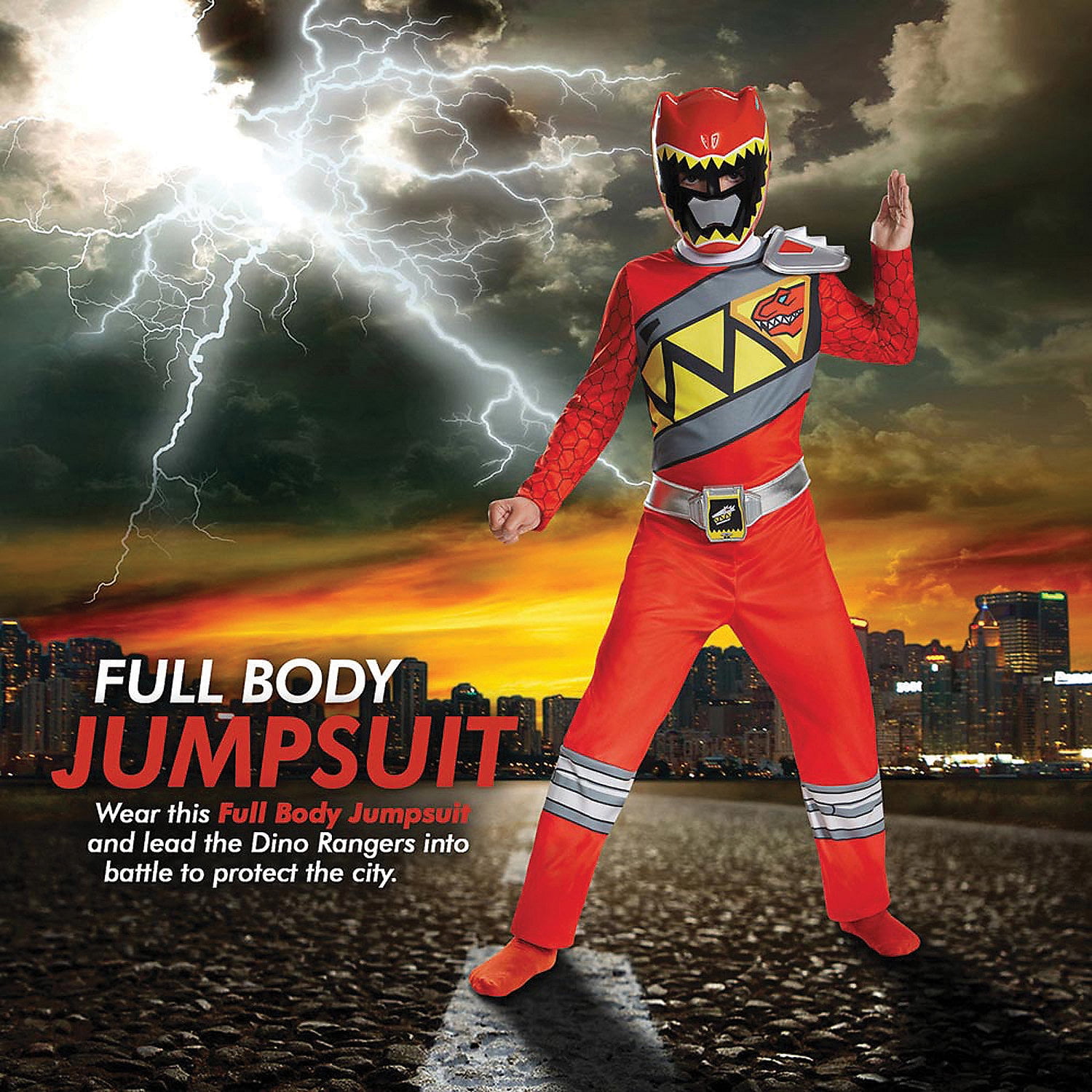 Disguise Boys' Classic Power Rangers Dino Charge Red Ranger Costume - 10-12