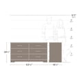 thumbnail image 3 of Prepac Commode Rustic Ridge 6 tiroirs blanche et chêne, 3 of 11