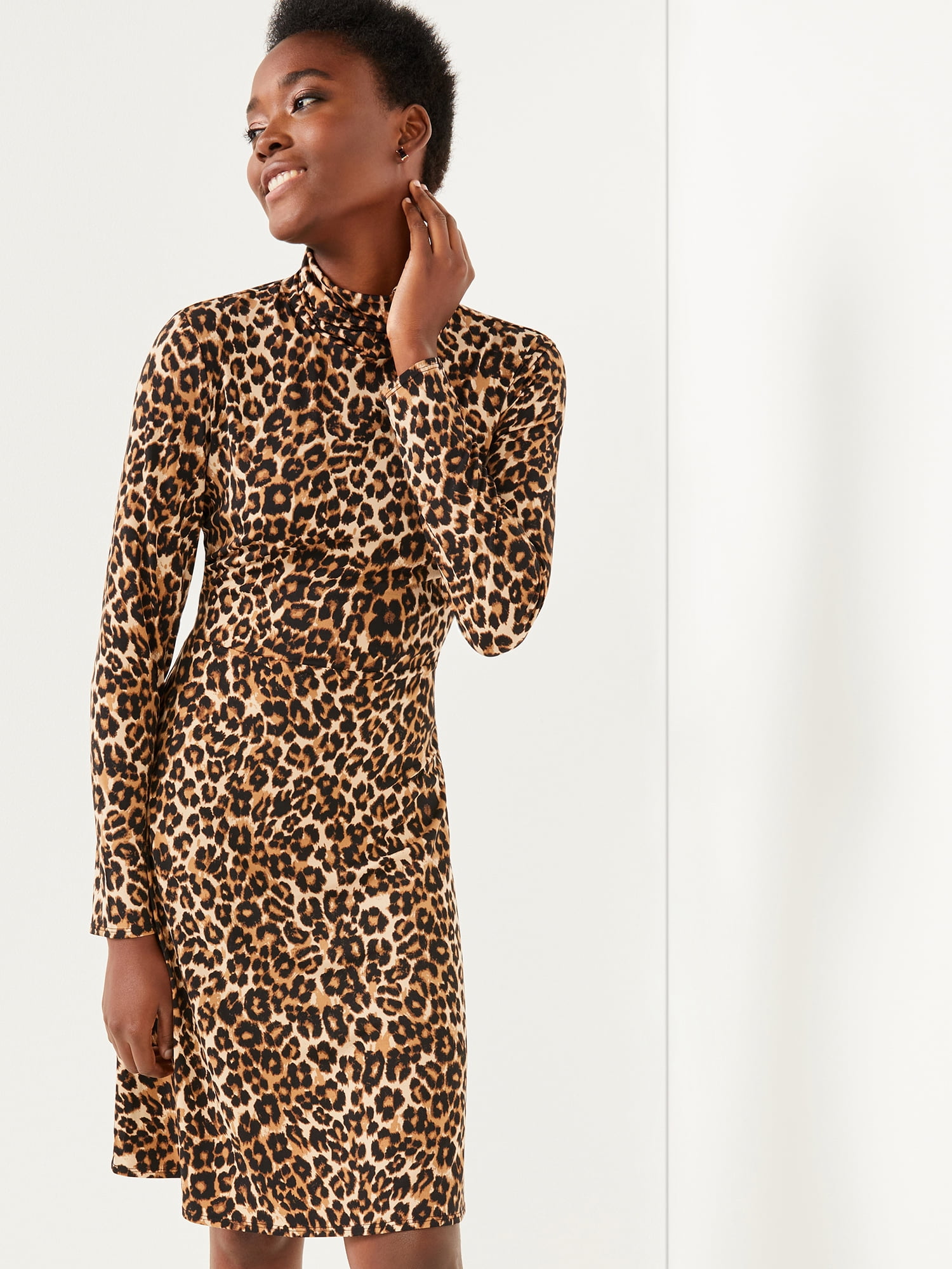 Wonder Womens Print Turtleneck Dress with Long Nigeria Ubuy