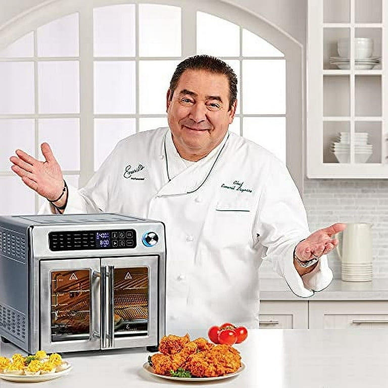 Emeril Lagasse 26 QT Extra Large Air Fryer, Convection Toaster Oven with  French Doors, Stainless Steel