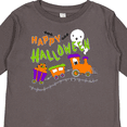 thumbnail image 4 of Inktastic Happy Halloween- Train with Pumpkins, Bats, Cat,and Ghost Boys or Girls Long Sleeve Toddler T-Shirt, 4 of 5