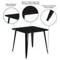 thumbnail image 4 of Emma + Oliver Commercial Grade 31.75" Square Black Metal Indoor-Outdoor Table, 4 of 8