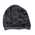 thumbnail image 4 of Baberdicy Men Knit Beanie, Beanie for Men Winter Hats for Guys, Cool Lined Knit Warm Thick Skully Stocking Binie Hat, Solid Color Design for Cold Weather Protection Navy, 4 of 6