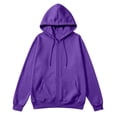 thumbnail image 7 of Mens Zip Up Hoodie Long Sleeve Fleece Casual Hooded Sweatshirts Athletic Full Zip Jacket with Pockets Purple XL, 7 of 7