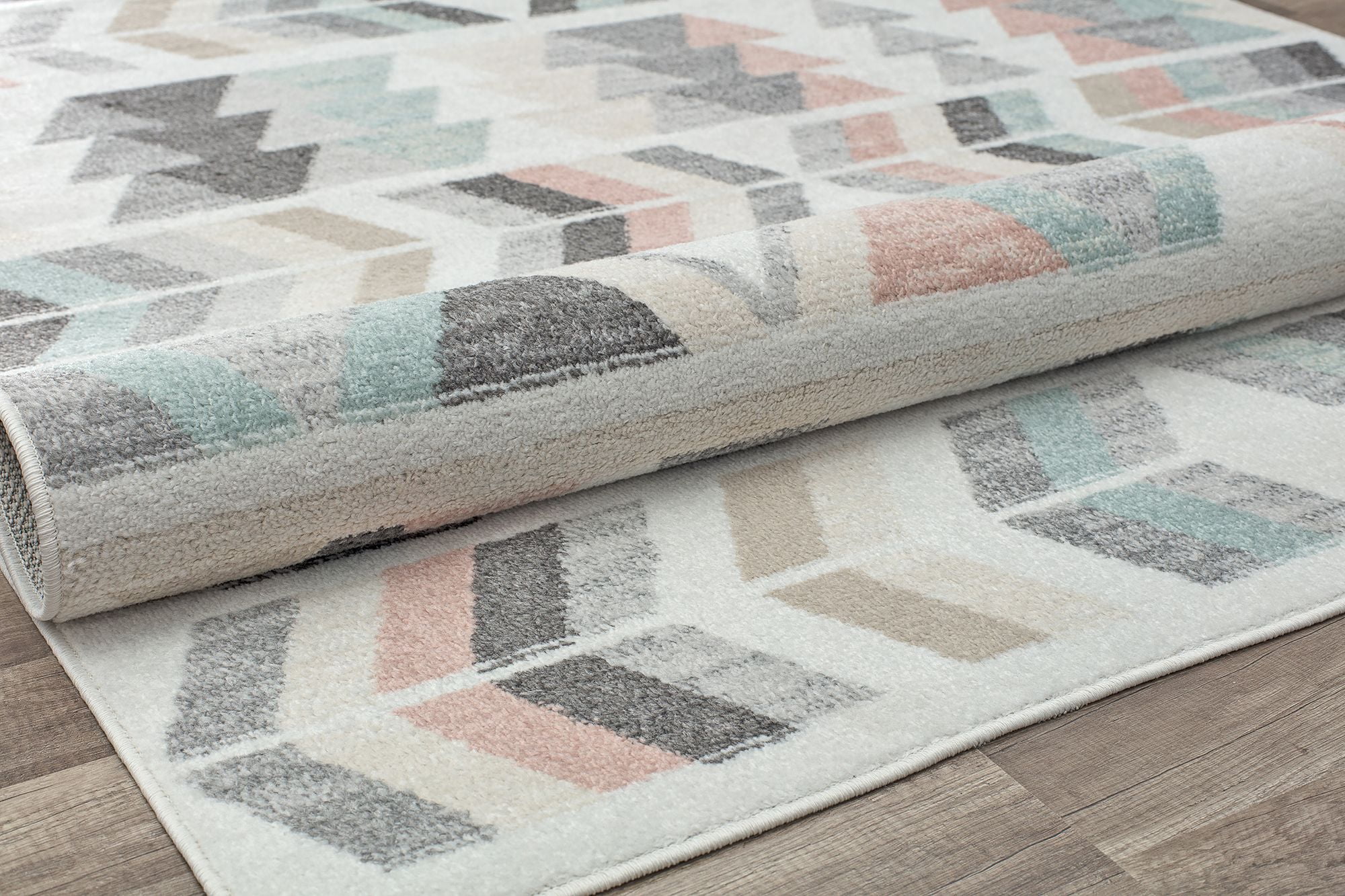 Rugs America Mika MO50A Mint Lime Geometric Contemporary Gray Area Rug, 2'6"x8'