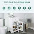 thumbnail image 3 of Soges 20" Bathroom Vanity with Ceramic Sink, Solid Wood Bathroom Makeup Cabinet with Soft Close Door, Adjustable Shelf and Drawer, Free Standing Single Basin Vanity Set for Small Bathroom, White, 3 of 9