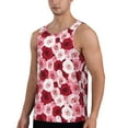 thumbnail image 2 of Easygdp Rose Men's Tank Top, Sleeveless Muscle T Shirts, Breathable, Quick-Dry, Loose for Gym, Running, Fitness - Medium, 2 of 9