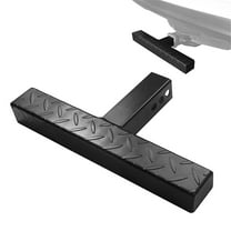 Universal Hitch Step for 2" Receivers, Anti Slip and Rust Towing Bumper Guard Black Hitch Mount Steps for Most Cars SUV Trucks Pickups with Pin & Clip, Weight Capacity 220 LBS.