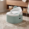 thumbnail image 2 of BEBBLY Bañito Entrenador Infantil con Almacenamiento Asiento Antiderrapante para Niños y Niñas de 6 Meses a 3 Años Fácil de Limpiar Ideal para Aprender a Ir al Baño (Verde), 2 of 7