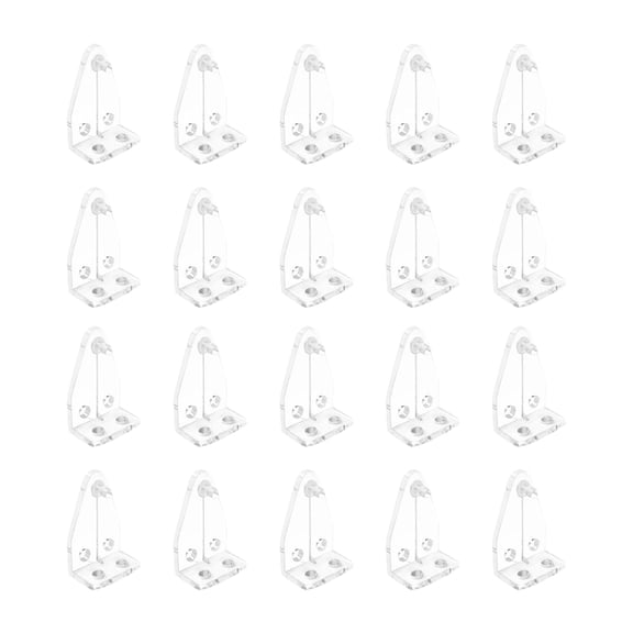 20Pcs Blinds Fasteners Plastic Hold Down Brackets Simple Installation Bottom Rails Clips for Vertical Horizontal Blinds