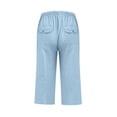 thumbnail image 7 of JIAYUE Women's Pants Calf Length Fashionable Cropped Linen For Summer Beach Comfort And Everyday Wear Trendy Bottoms For Women, 7 of 7