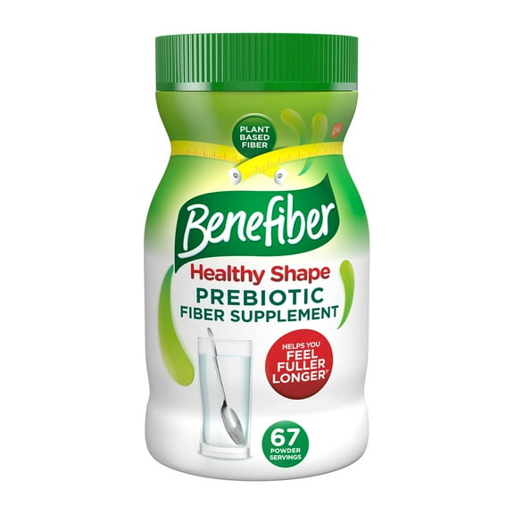 Benefiber Healthy Shape Prebiotic Glp-1 Friendly Fiber Supplement Powder for Digestive Health, 17.6 Oz