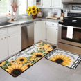thumbnail image 2 of Sunshine Sunflower Kitchen Rugs and Mats for Floor, Spring Summer Decorations for Home, 2 Pcs Non-Slip Backing Spring Summer Mat, Summer Decor Holiday Kitchen Rug Sets with Runner 17"x47.2"+17"x30", 2 of 5