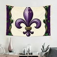 thumbnail image 2 of Shiartex Fleur De Lis Tapestry Home Decor 100% Polyester Wall Art Hanging for Decorative Bedroom Living Room Decoration 60x40in, 2 of 7