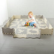 Baby Play Mat with Fence Interlockin Foam Floor Tiles with Crawling Mat