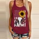 thumbnail image 2 of Camiseta Sin Mangas Para Mujer, Camisetas Sin Mangas, Blusa Informal Con Estampado de Girasol, Camisa de Cuello Redondo, Camisetas Sin Mangas Tipo Túnica Odeerbi  ODB161491, 2 of 4