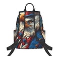 thumbnail image 2 of Naloa Surreal Bald Eagle Gentleman Print Lightweight DayBackpack Suitable for school, work, shopping, travel, etc., 2 of 5