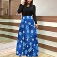 thumbnail image 2 of Robe Maxi à Imprimé de Noël pour Femmes, Manches Longues, Longue Robe Maxi, Robe Décontractée pour Dames, 2 of 2