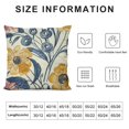 thumbnail image 5 of Chilfamy Navy Blue Yellow Floral Pillow Covers Spring Boho Rustic Art Flower Decorative Throw Pillow Cases Outdoor Farmhouse Decor for Sofa Couch Bed White, 5 of 5