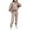 Beige, variant on Lindreshi 2 Piece Sweat Suits for Women Fashion Women Pocket Round-Neck Casual Long Sleeve Sweatshirt+ Pant Set