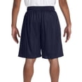 thumbnail image 3 of Russell Athletic 9 Dri-Power Tricot Mesh Shorts, XL, Navy, 3 of 3