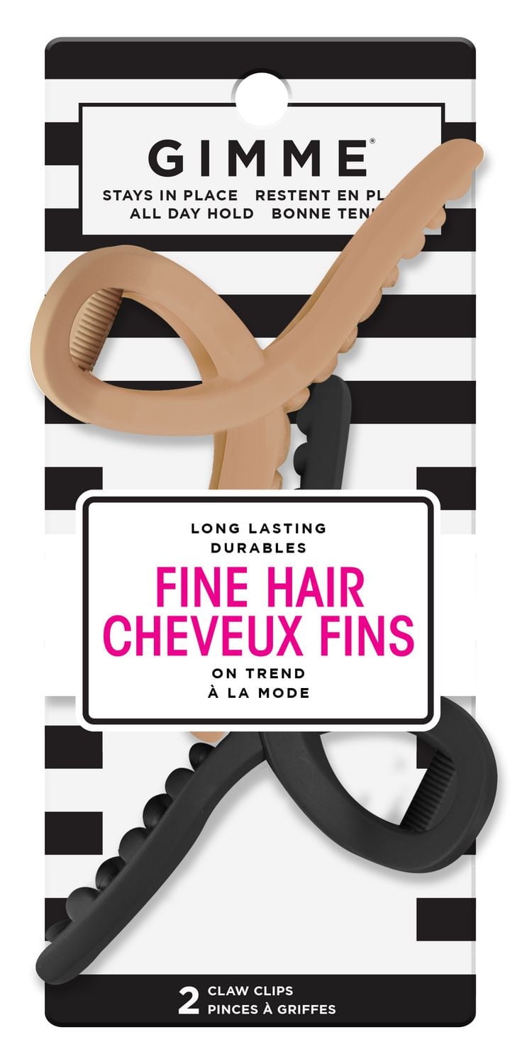 GIMME Fine Hair Loop Clips Black/Blonde 2CT