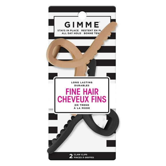GIMME Fine Hair Loop Clips Black/Blonde 2CT