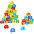 thumbnail image 3 of TOOKYLAND Wooden Elephant Stacking Game - 46pcs Play Set with Pattern Cards and Die, Ages 3+, 3 of 9