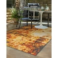 thumbnail image 3 of Unique Loom Outdoor Coastal Collection Area Rug - Okyanus (5' 3" x 8' Rectangle Multi/Orange), 3 of 9