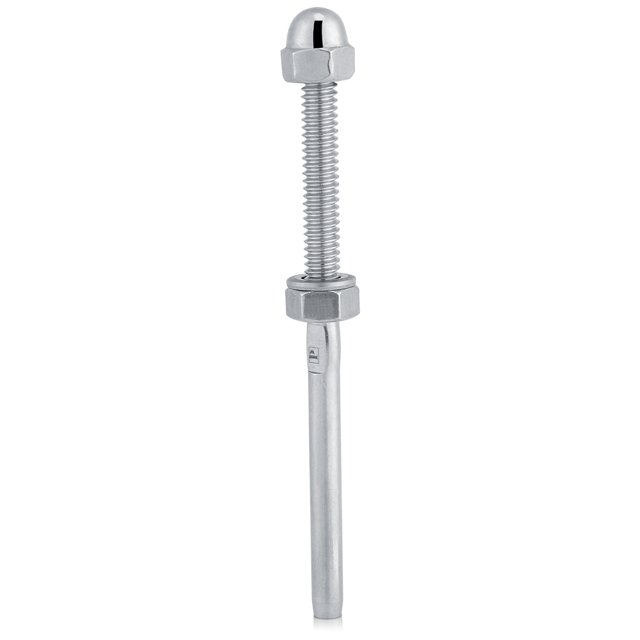 10 Piezas de Extremo de Perno Tensor Roscado de 1/8 pulg de Acero Inoxidable Octpeak para Sistema de Barandilla de Cable