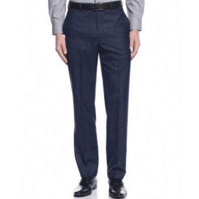 Calvin Klein Mens Slim fit Dress Pants 46 / 30 Navy Blue Solid Stretch