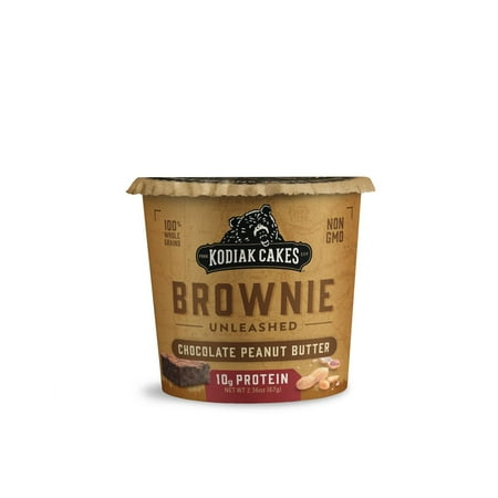 Kodiak Cakes Brownie Unleashed, Chocolate Peanut Butter Brownie Cup, 2.36