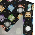 thumbnail image 5 of Ambesonne Owls Grommet Curtain, Funny Confused Serious, 50" x 54", Black Multicolor, 5 of 6