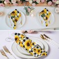 thumbnail image 2 of Cloth Napkins Set of 2 - 20x20 Inches, Sunflowers Blossom Washable Reusable Table Napkins, Spring Summer Garden Flowers Check Soft & Absortbent Dining Napkin for Party Wedding Hotel Restaurant, 2 of 8