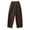 Coffee, variant on Elainilye Fashion Wide Leg Trouser Pants for Women Elastic Waist Loose Casual Solid Color Warm Cotton Pants Long Pants,Black