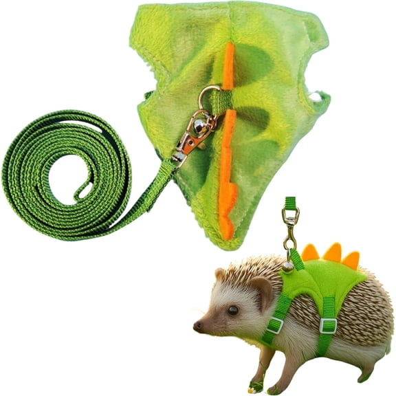 Hedgehog Leash and Harness Clothes Accessories, Dinosaur Shaped Harness Leash for Training Playing, Hamster Clothes for Ferret Guinea Pig Hamster, Hedgehog Accessories, Guinea Pig Outfits